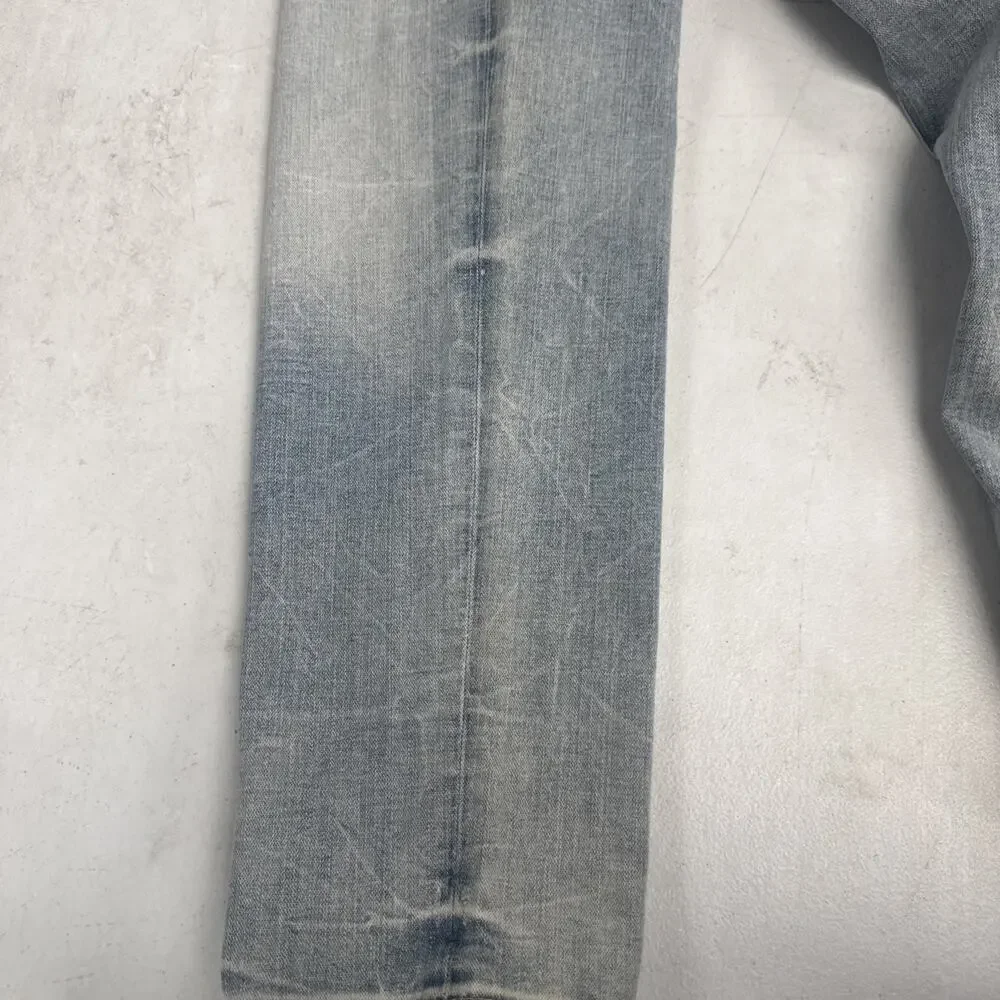 True Religion Slim Drop Mens Jeans Gray Wash Relaxed Denim Size 36